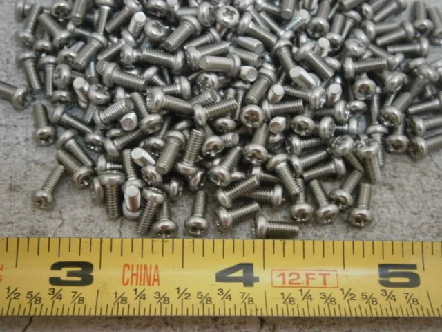Machine Screws M2.6 x 6mm Long Phillips Pan Head Stainless Steel Lot of 25 #5844