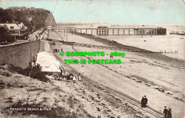 R465394 Penarth. Beach and Pier. E. T. W. D. Dainty Series. 1905