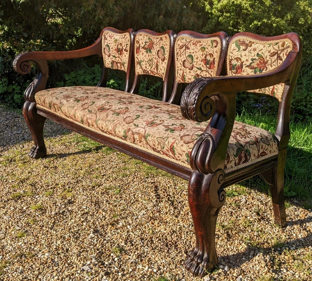 Quality Irish Mahogany Settle Sofa 3