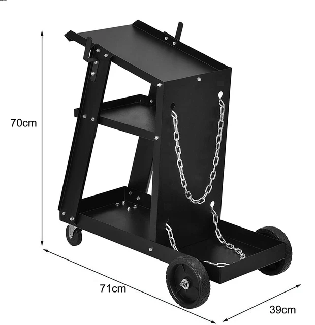 Carrello officina carrello mobile per saldatura carrello per attrezzi 75 kg bombole di gas carrello per saldatura 2