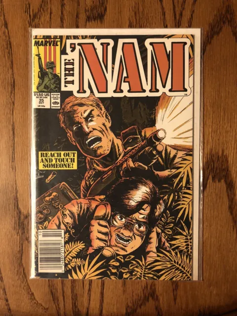 The 'Nam #35 Newsstand Cover 1989 Marvel Comics War Comic