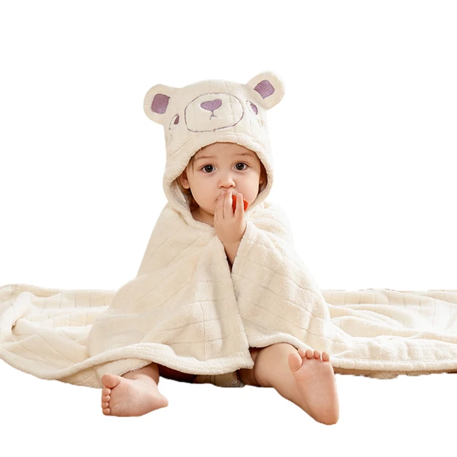 Infant Bathrobe Super Soft Good Water Absorption Cartoon Animal Baby Bath Towel