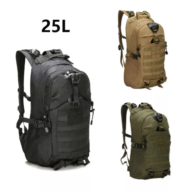 25L Outdoor Camping Hiking Trekking Rucksack Military Tactical Shoulder Backpack