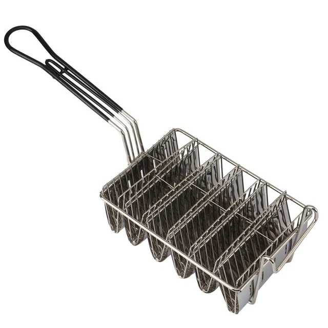 Fryer Basket, Shell Fryer, Holds 6 Shells Deep Fryer Holders T3Y1
