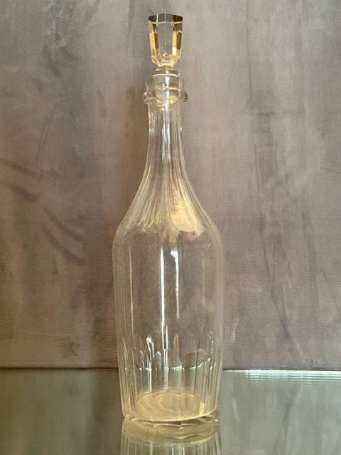 Carafe à eau bouteille en cristal taillé XIXe Napoléon III