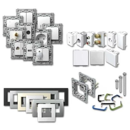 Module + Commutateur de Programme Prise Courant Blanc Flush Haut Interrupteur 2