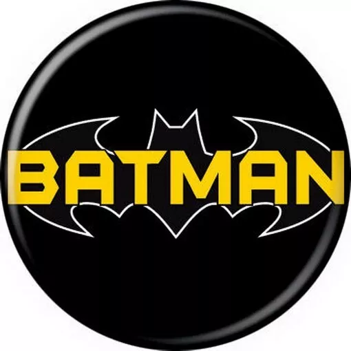 DC Comics Batman Logo Black Licensed 1.25 Inch Button 82016