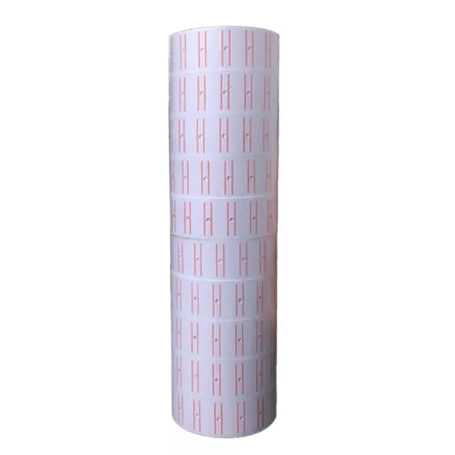 Convenient Single Row Price Tag Stickers 10 Rolls Visible Double Red Lines 3