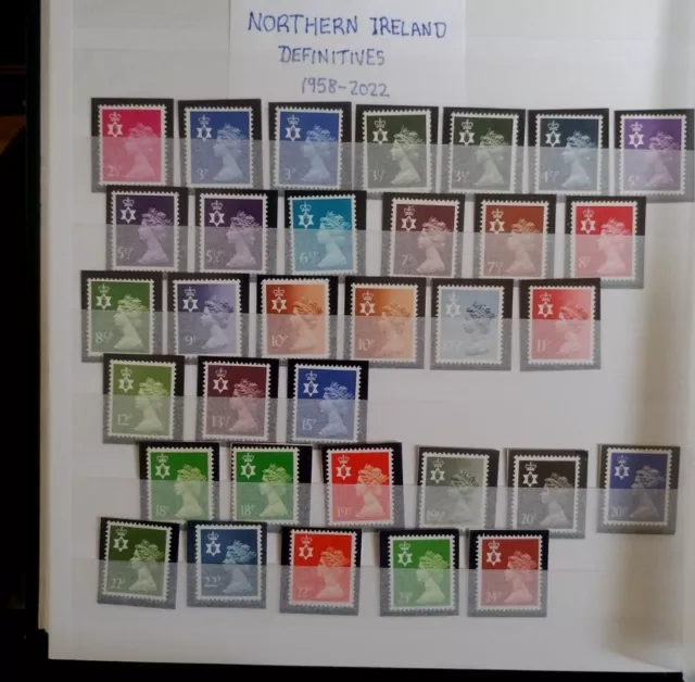 Gb Northern Ireland Machin Collection 1971-Complete, All Pristine Unmounted Mint