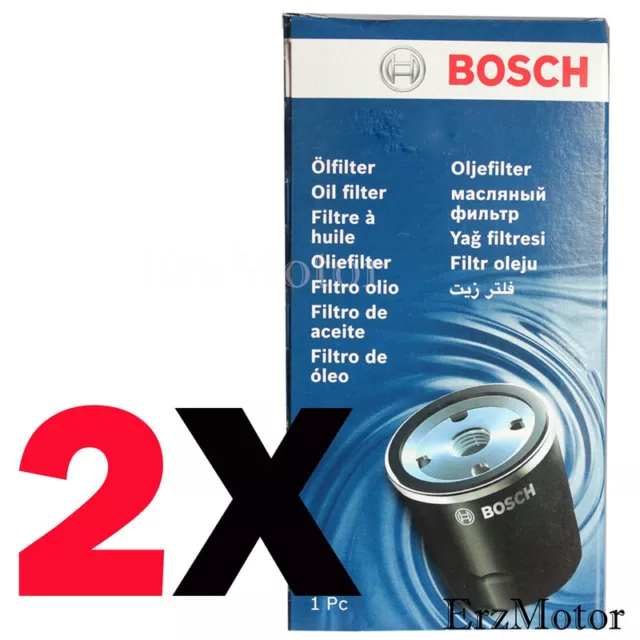 2 ORIGINAL Bosch OELFILTER FILTEREINSATZ MIT DICHTUNG 1 457 429 238 FUER FORD...