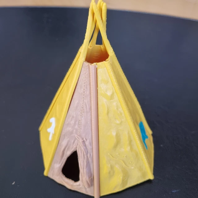 TIMPO TOYS Indianer Tipi Wigwam Zelt - gelb / beige - guter Zustand