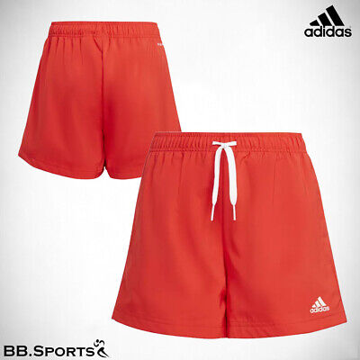 SALE GENUINE adidas Boys Shorts Age 8-9 Years AEROREADY® Ess Red Chelsea Woven