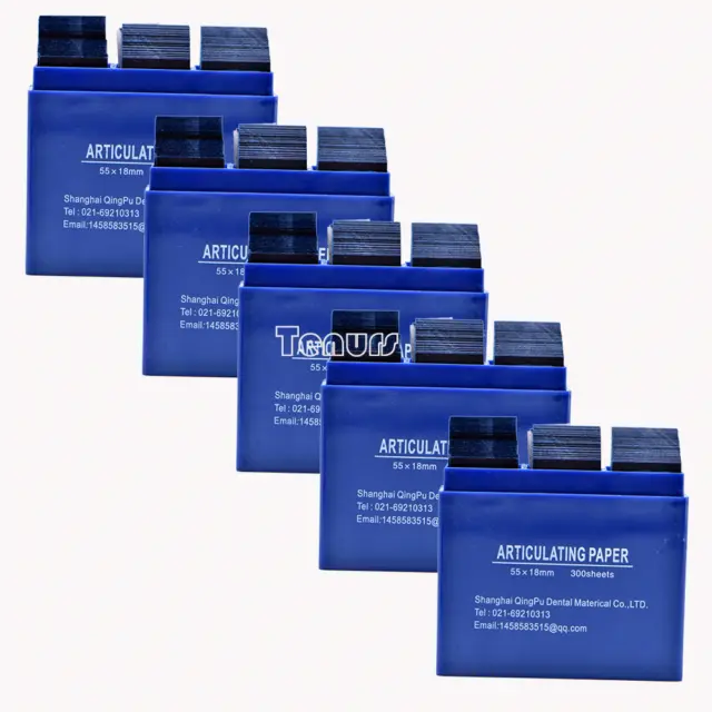 5boxes Dental Articulating Paper (300 SHEETS) Strips Dental Lab blue/red