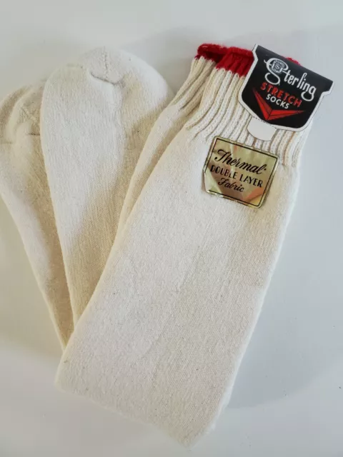 NWT VTG 50s 60s STERLING STRETCH SOCKS Red White CHILD OR WOMEN SIZE 10-13 Retro
