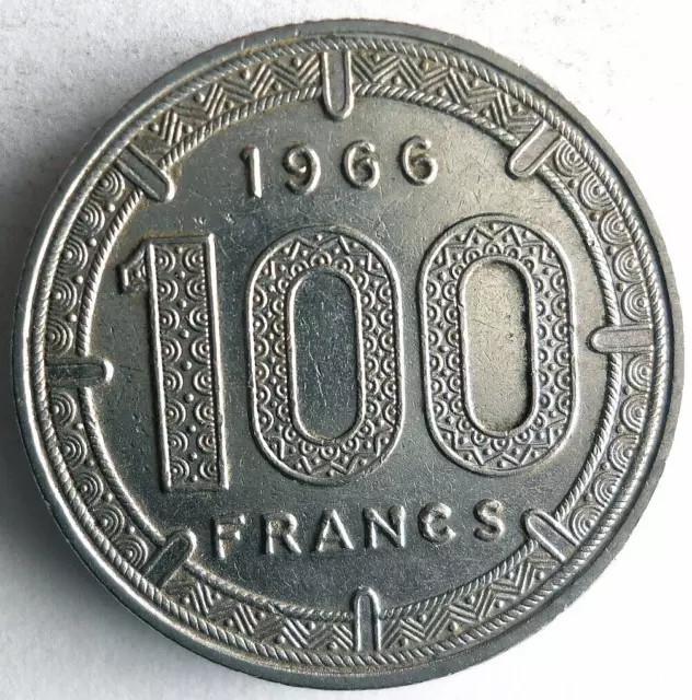 1966 Cameroun 100 Francs - Rare Exotique Africain Pièce de Monnaie - Afrique À