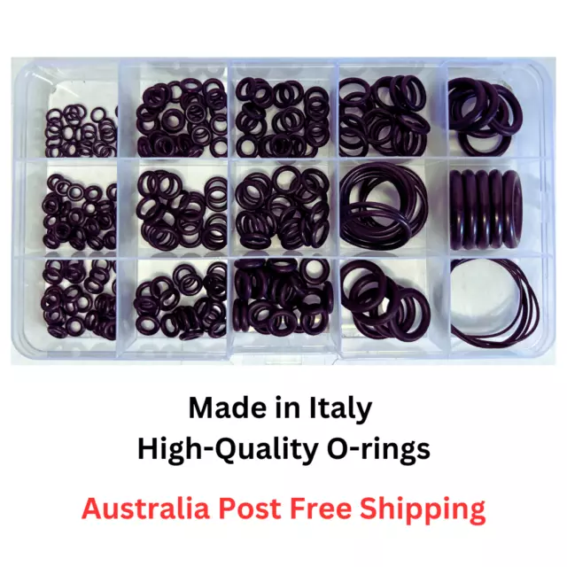 Handy Nitrile O-Ring Set | Most Useful Sizes | Made in Italy Quality | 245 pc 2