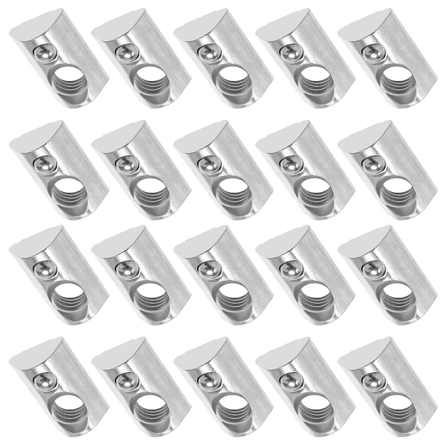 100x 4040 Serie M8 T-Nutmuttern Roll-in Feder Kugelbelastete Elastische Mutter