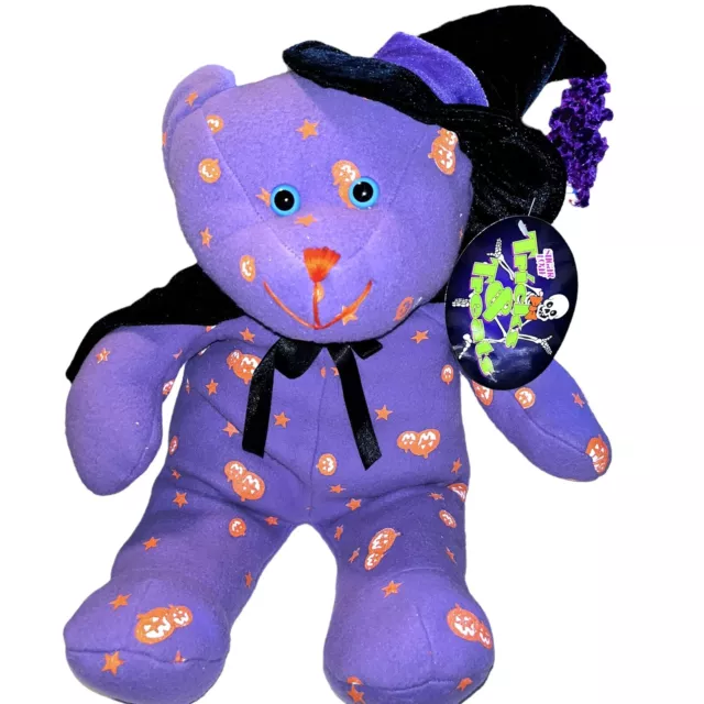 Sugar Loaf  Tricks Treats Halloween Pumpkin Bear Witch 20”Plush Stuffed Doll NWT