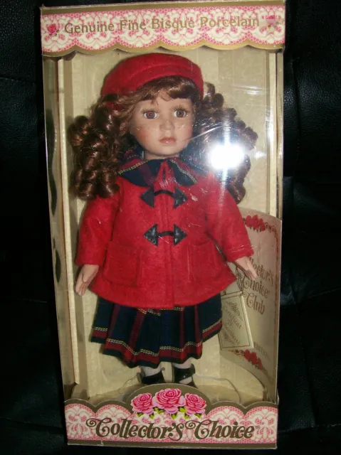Vintage Collector's Choice Porcelain Doll NRFB with COA and Stand