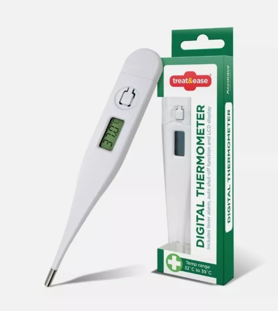 Termómetro digital LCD médico oral, debajo del brazo, bebé, termómetro adulto Reino Unido DC