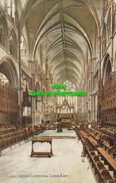 R604732 Lincoln Cathedral Choir. East. Photochrom. Celesque Series