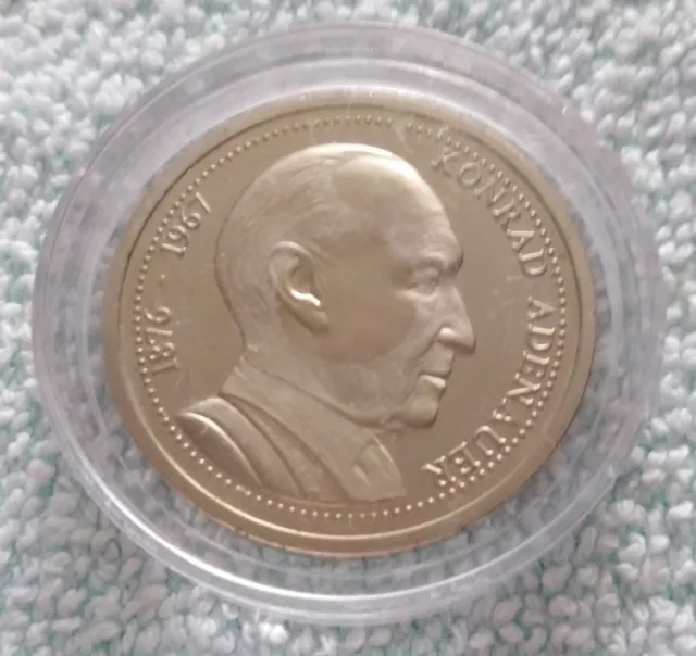 Medaille Konrad Adenauer 1876-1967 Deutschland Einig Vaterland