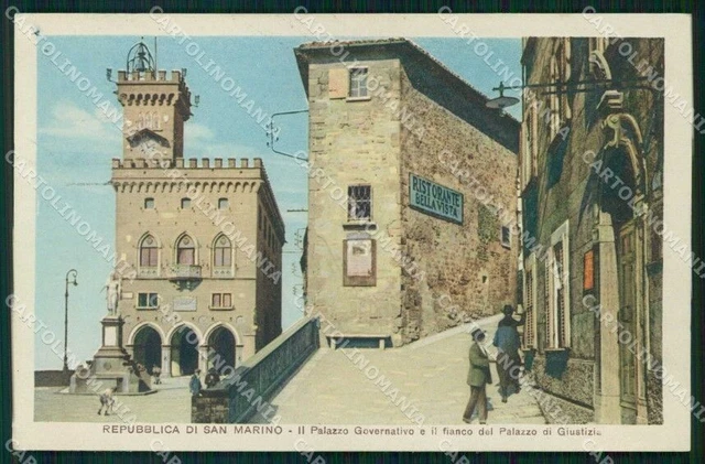 San Marino Città Palazzo Governativo Fianco Palazzo Giustizia cartolina RT1102
