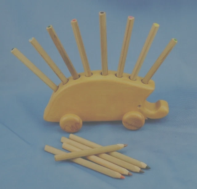 Igel Stiftehalter Aus Holz - Kreativer Schreibtisch Organizer & Deko