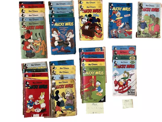 MICKY MAUS Comics 1958 - 1965 MICKEY MOUSE german Comichefte 35x 50er 60er