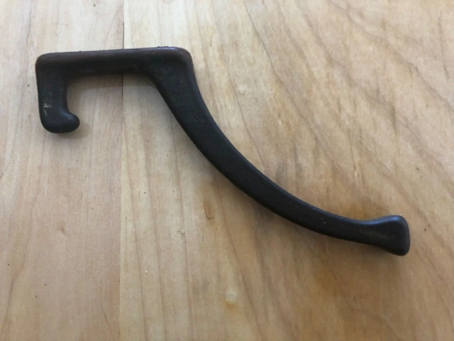 Old antique vtg wall BRASS Coat hat Hook Bath Mission Clothes HALL Tree stand