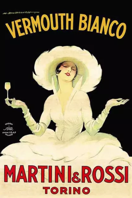 Poster Manifesto Locandina Bevande Stampa Vintage Vermouth Aperitivo  Martini