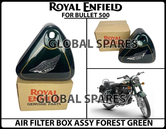 Royal Enfield Bullet 500 "GRUPPO SCATOLA FILTRO ARIA, VERDE FORESTA"