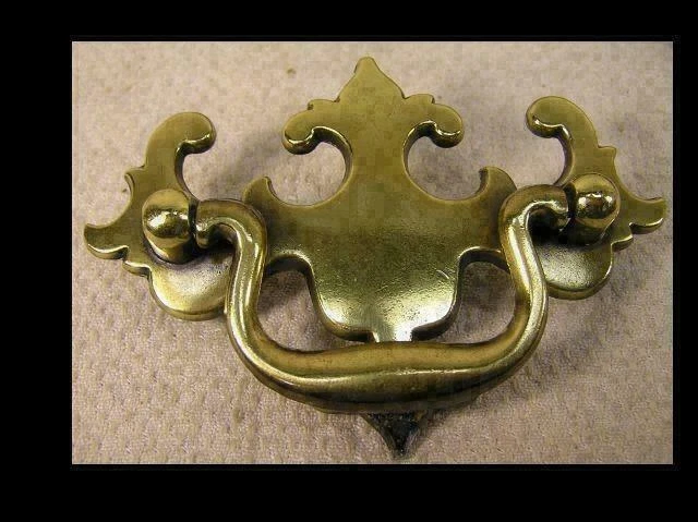 12 Vintage Brass Handles Knobs Pulls 3"  Cabinet Furniture Hardware '