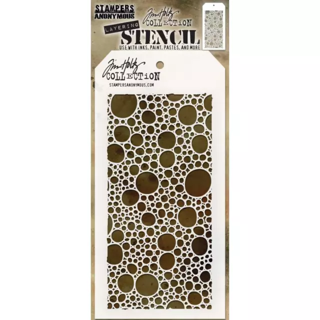 Tim Holtz Layered Stencil 4.125”X8.5” - Bubbles Layered