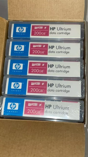 Cartriccia dati HP Ultrium LTO-1 C7971A 100/200 GB confezione da 5 NUOVA 3