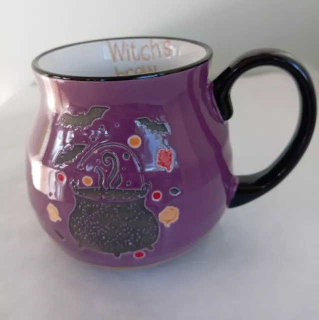 Witch's Brew Mug with Purple Cauldron by Global Design Connection HALLOWEEN VGC
