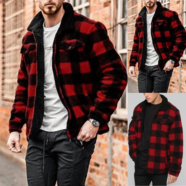 Veste carreaux homme fourrure 2025