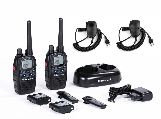 2 WALKIE TALKIE Midland Lxt118 26Km Con Pinganillos Cargador Transformador 220V EUR 59,90 - ES
