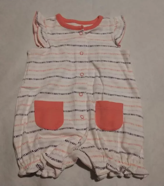 NWT Gymboree Mosaic Dash Stripe Romper 1PC Newborn Essentials Baby Girl