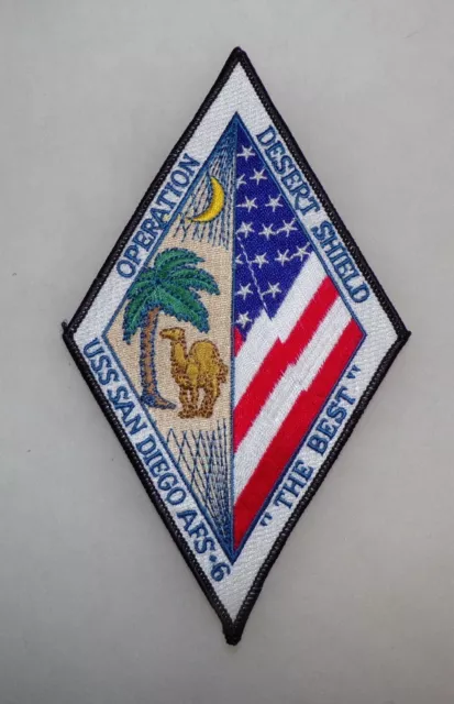 US Navy USS San Diego AFS-6 Operation Desert Shield Cruise 1990 Patch