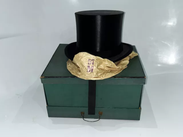 Antiker Zylinder Hut Chapeau Claque Top Hat Klappzylinder Phönix Gr 57 L wie neu