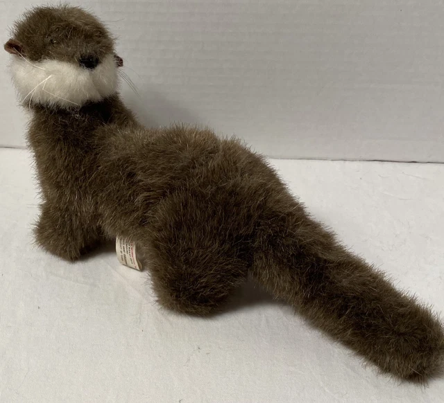 K&M INTERNATIONAL REALISTIC River Otter Posable Head Plush Stuffed