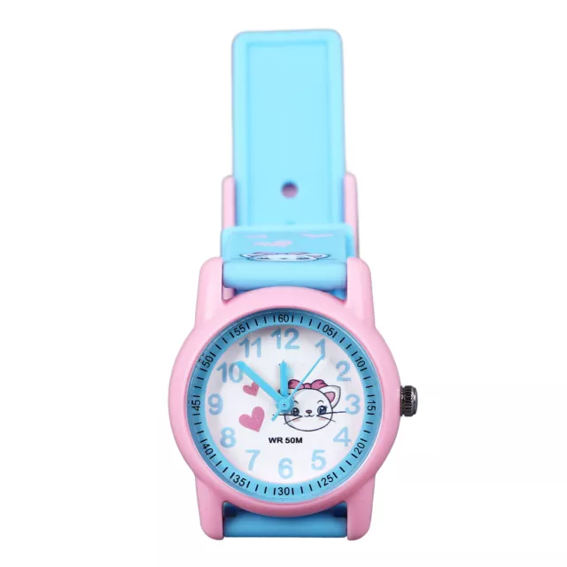 Kids Analog Watch Multifunction 3D Cartoon Design Précision Temps Grand Cadran R