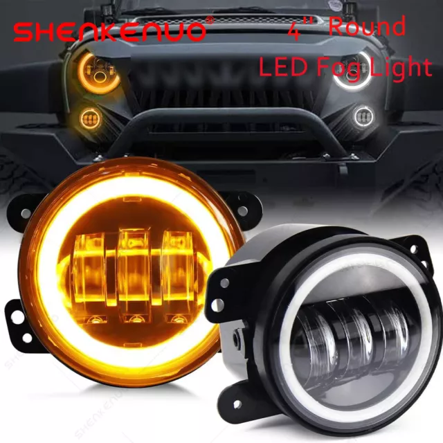 Pair 4"inch LED Driving Fog Lights For Chrysler 300 2005-2010 Touring/Limited