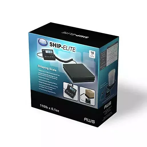 AWS SE-50 Ship-Elite Low-profile Digital Shipping Scale - 110lb x 0.1oz - NEW