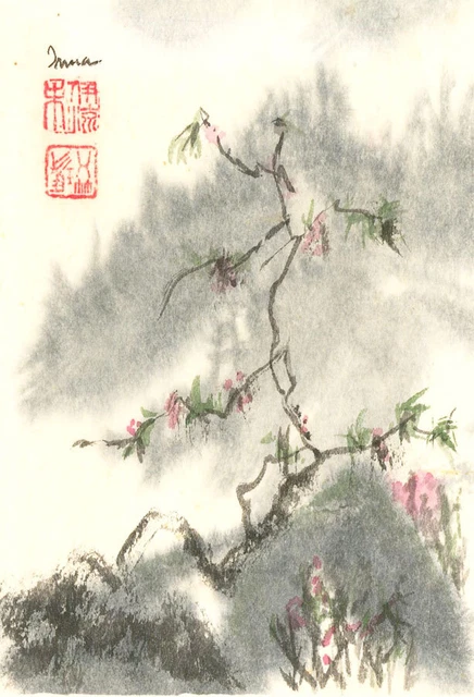 Irma de Valera - Contemporary Watercolour, Two Handmade Blank Greetings Cards