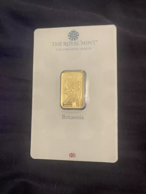 5g Britannia Gold Bar Royal Mint - 999.9 Fine Gold