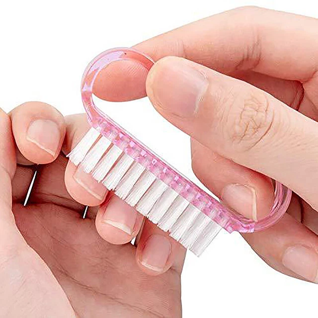 Spazzola per polvere per unghie dito nail art corno spazzola per nail art forniture strumenti pulizia unghie-DB
