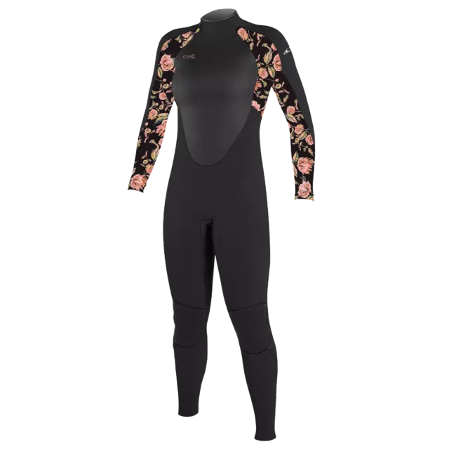 O'Neill Epic 3/2mm Girls Back Zip Wetsuit - Black / Flo