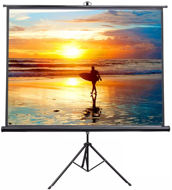 VIVO 100" Portable Projector Screen 4:3 Projection Pull Up Foldable Stand Tripod